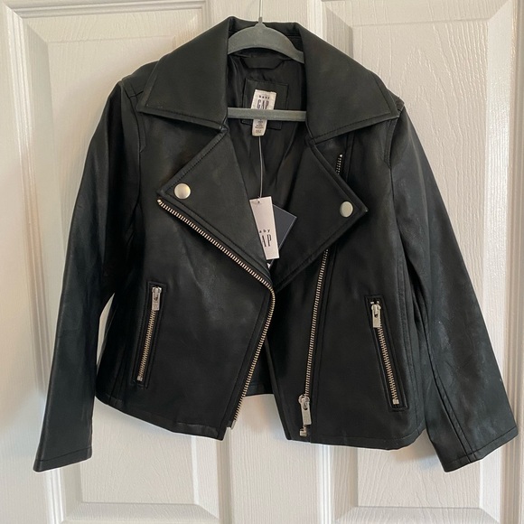Gap kids baby Black Leather Jacket - Picture 1 of 2